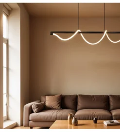 Lampa wisząca SERPENTE 120 cm czarna