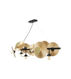 Lampa wisząca Soles 140 cm złota
