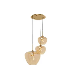 Lampa wisząca SPHERE AMBER 45 cm złota
