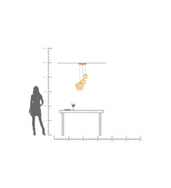 Lampa wisząca SPHERE AMBER 45 cm złota