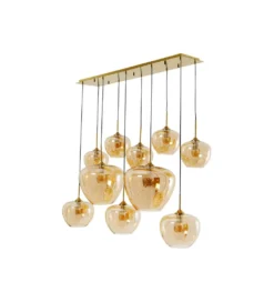 Lampa wisząca SPHERE AMBER TEN 160 cm złota