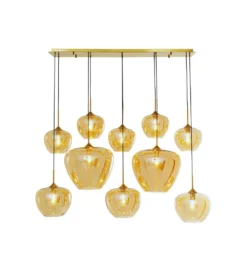 Lampa wisząca SPHERE AMBER TEN 160 cm złota