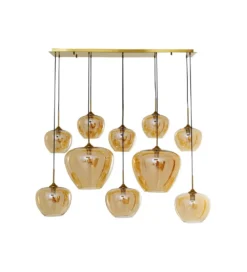 Lampa wisząca SPHERE AMBER TEN 160 cm złota