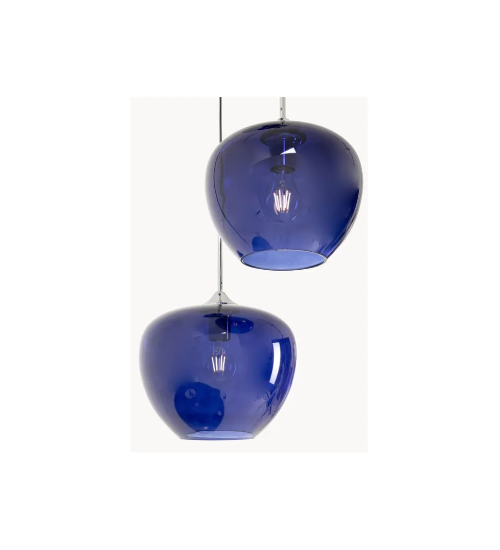 Lampa wisząca SPHERE NIGHT 45 cm niebieska