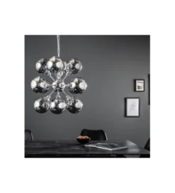 Lampa wisząca STARS 72 cm srebrna