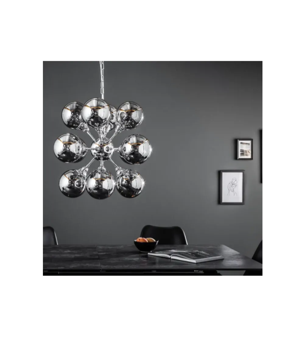 Lampa wisząca STARS 72 cm srebrna