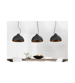 Lampa wisząca Studio 3 czarne złoto