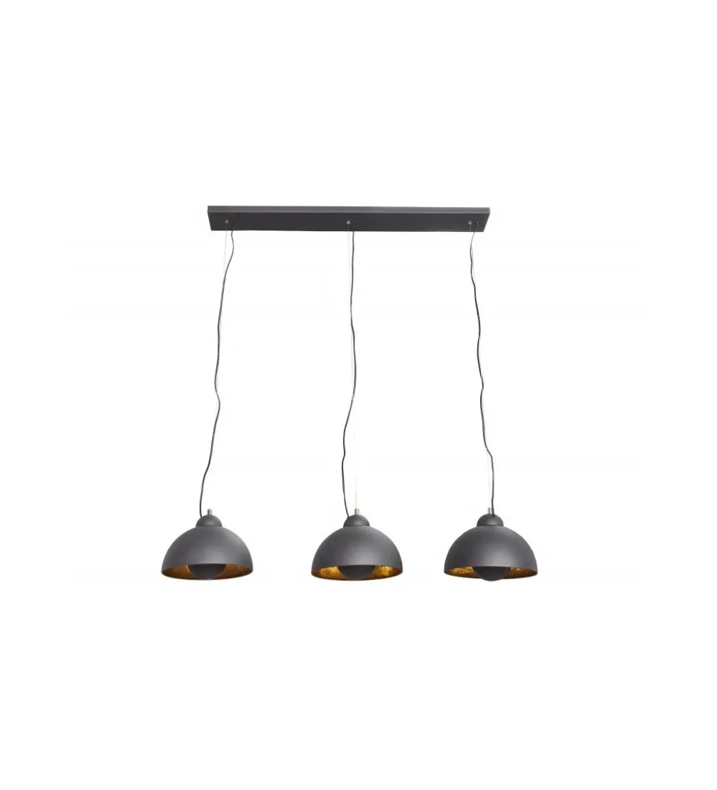 Lampa wisząca Studio 3 czarne złoto