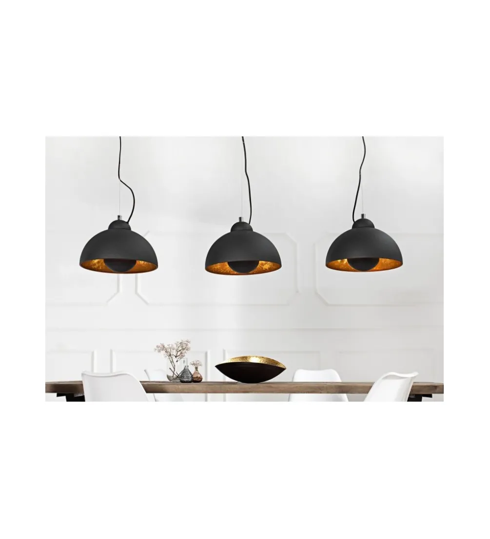 Lampa wisząca Studio 3 czarne złoto