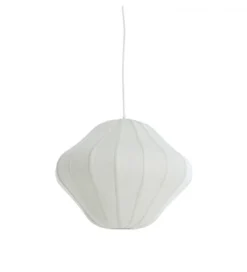 Lampa wisząca SUKAU 50 cm lniana kremowa