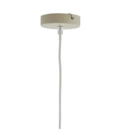 Lampa wisząca SUKAU 50 cm lniana kremowa