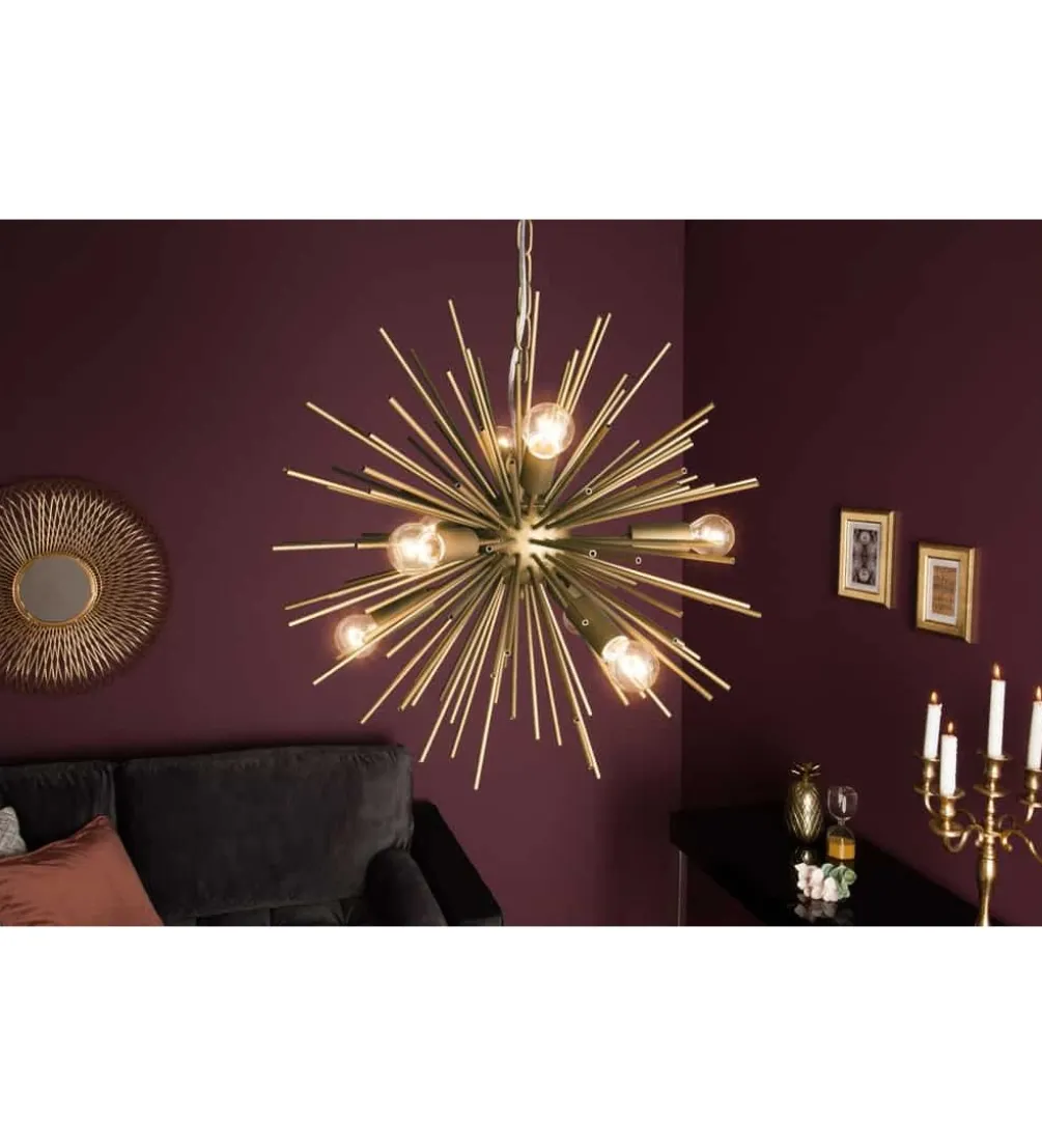 Lampa wisząca Sunlight 50 cm mosiężna