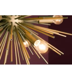 Lampa wisząca Sunlight 50 cm mosiężna