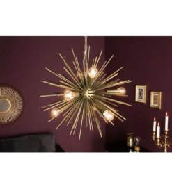 Lampa wisząca Sunlight 50 cm mosiężna