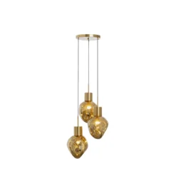 Lampa wisząca SUPERNOVA AMBER TRE 45 cm złota