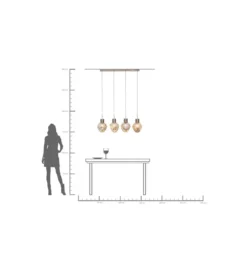 Lampa wisząca SUPERNOVA 120 cm smoky