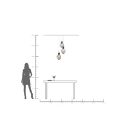 Lampa wisząca SUPERNOVA SMOKY TRE 45 cm