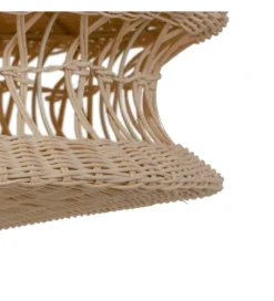 Lampa wisząca TECHO 52 cm ratan kremowa