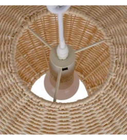Lampa wisząca TECHO 52 cm ratan kremowa