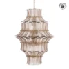 Lampa wisząca TEGOR 53 cm szare szkło