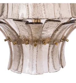 Lampa wisząca TEGOR 53 cm szare szkło