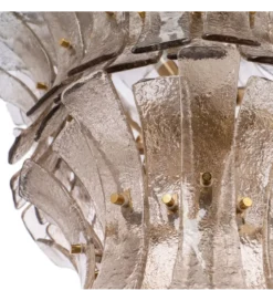 Lampa wisząca TEGOR 53 cm szare szkło