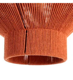 Lampa wisząca TEJA 25 cm lina papierowa ceglasty