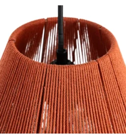 Lampa wisząca TEJA 25 cm lina papierowa ceglasty