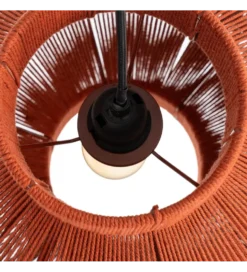 Lampa wisząca TEJA 30 cm lina papierowa ceglasty