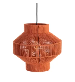 Lampa wisząca TEJA 30 cm lina papierowa ceglasty