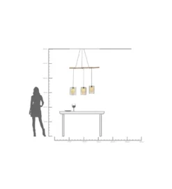 Lampa wisząca THREE GRIDS 120 cm