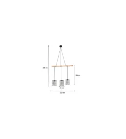 Lampa wisząca THREE GRIDS 120 cm