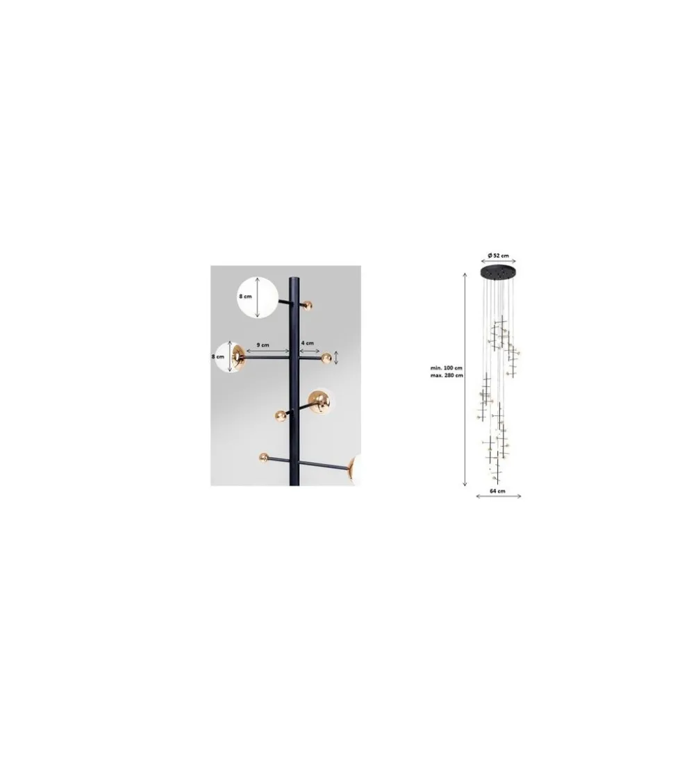 Lampa wisząca TRAPEZ 280 cm