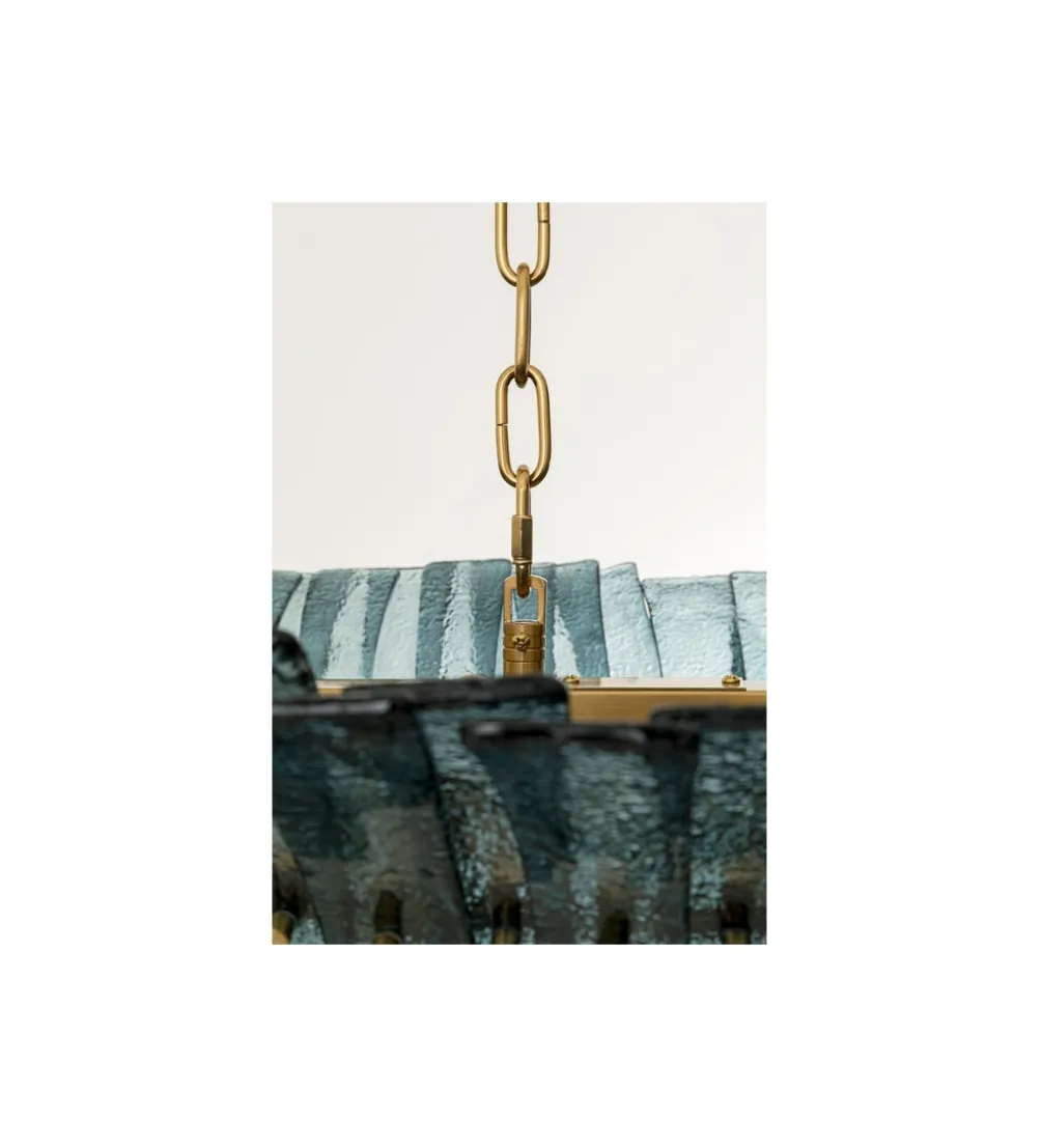 Lampa wisząca VENEZIA 130 cm niebieska