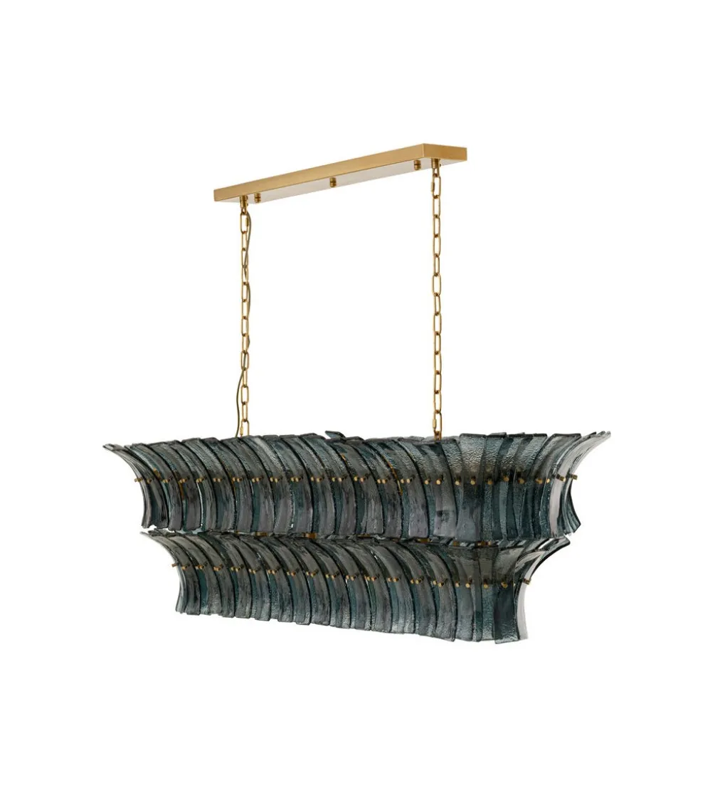 Lampa wisząca VENEZIA 130 cm niebieska