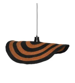 Lampa wisząca WRENKMA 75 cm pomarańczowo czarna