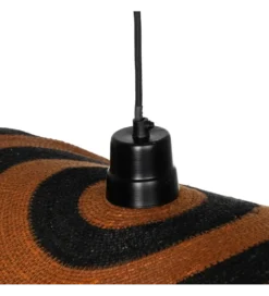 Lampa wisząca WRENKMA 75 cm pomarańczowo czarna