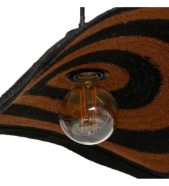 Lampa wisząca WRENKMA 94 cm pomarańczowo czarna