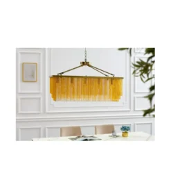 Lampa wisząca ZWINGER 80 cm złota