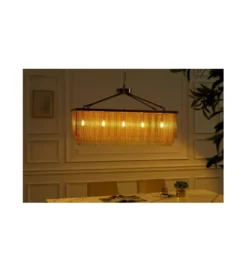 Lampa wisząca ZWINGER  80 cm złota