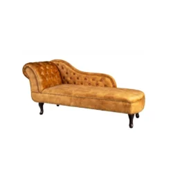 Leżanka Chesterfield BRIGIDA musztardowa