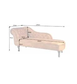Leżanka Chesterfield BRIGIDA musztardowa