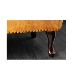 Leżanka Chesterfield BRIGIDA musztardowa