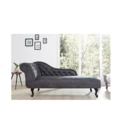Leżanka Chesterfield BRIGIDA 170 cm Szary antyczny