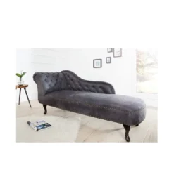 Leżanka Chesterfield BRIGIDA 170 cm Szary antyczny