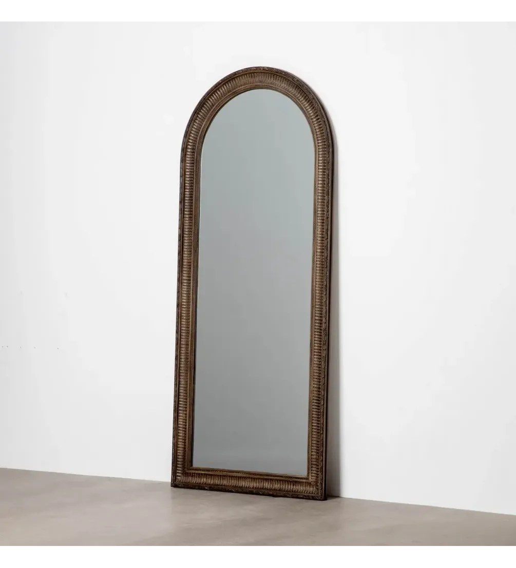 Lustro stojące IRODA 176 cm drewno paulowni brązowe