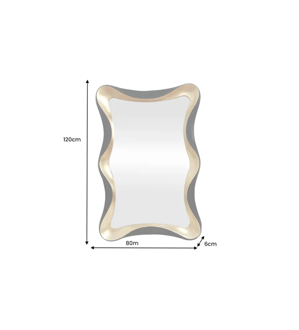 Lustro ALICE 120 cm czarne złote