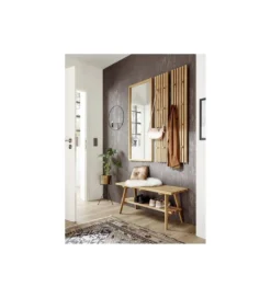 Lustro ALVAR 50 cm drewno dąb