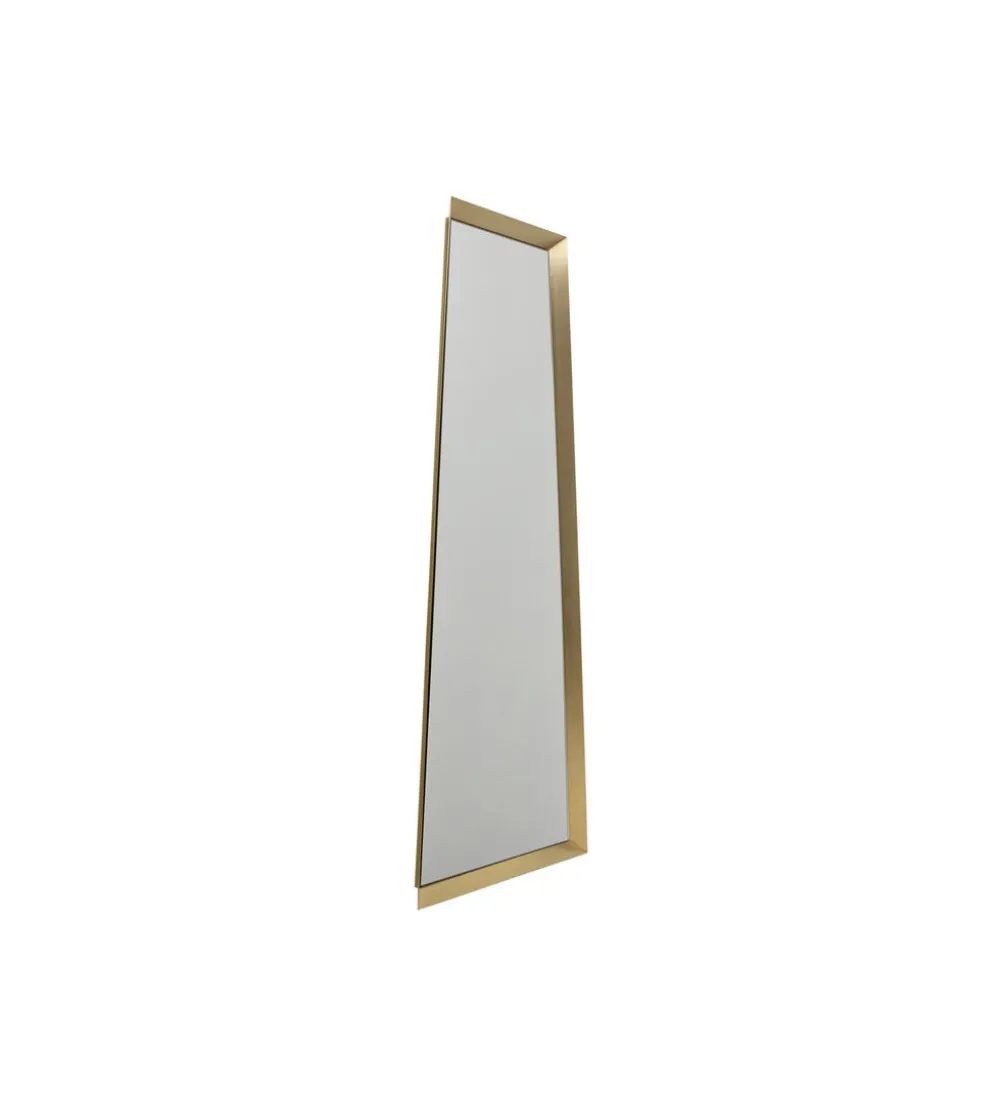 Lustro AREZZO trapez mosiądź 65 x 160 cm