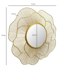 Lustro ścienne BLUME 77 cm złote
